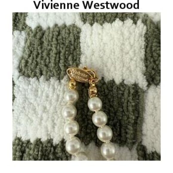 Saturn Silver Pearl Necklace Vivienne Westwood - Picture 4 of 5